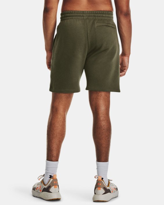 Herren UA Rival Fleece Shorts, Green, pdpMainDesktop image number 1
